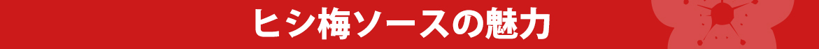 ヒシ梅ソースの魅力